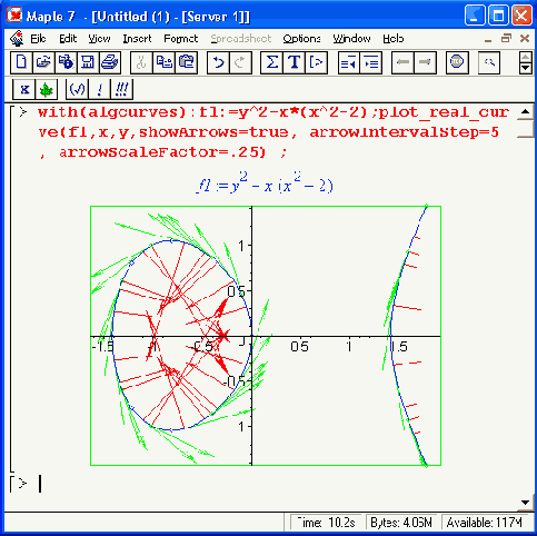   Maple 7 plot_real_curve